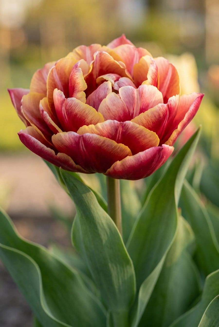Tulipa Double Early Mixed — close-up van de bloem
