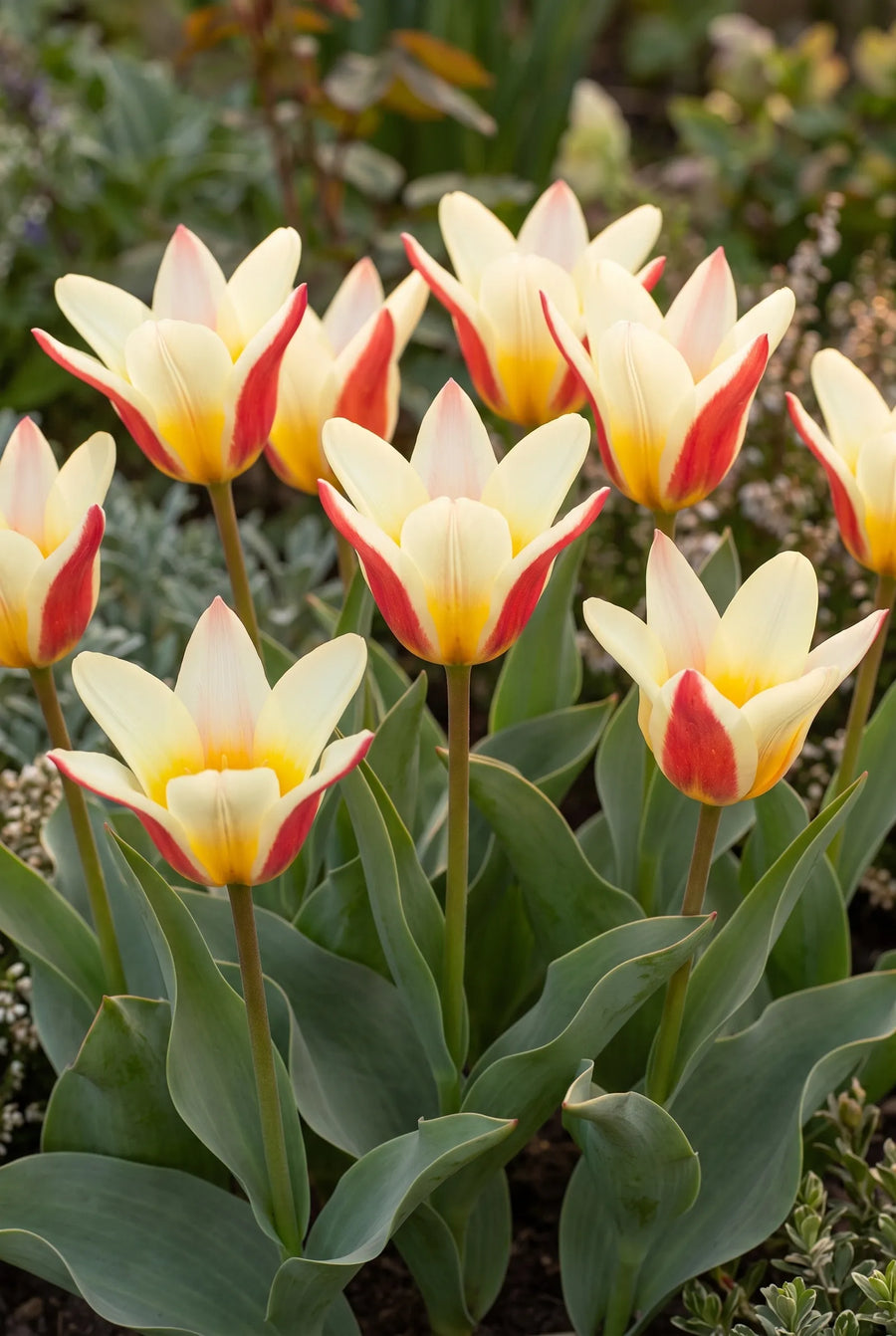 Tulipa Johan Strauss — groep in de tuinborder