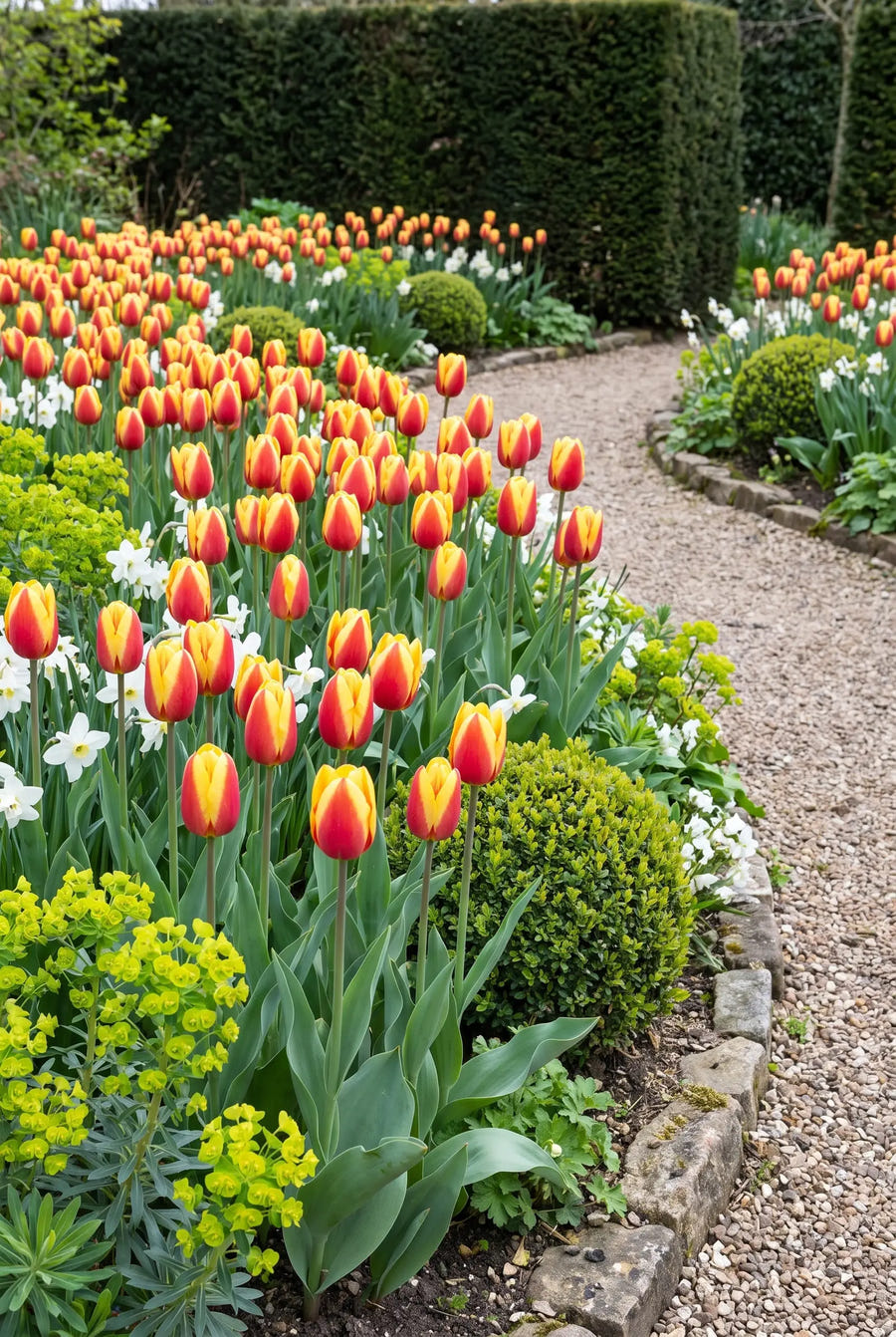 Tulipa Jan Seignette — groep in de tuinborder