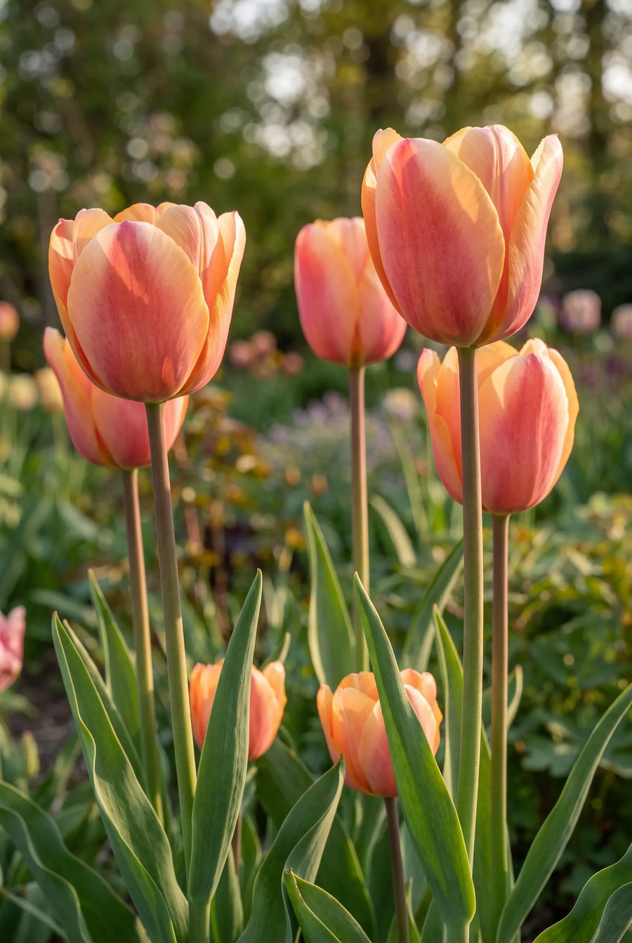 Tulipa Apricot Foxx — in de tuin