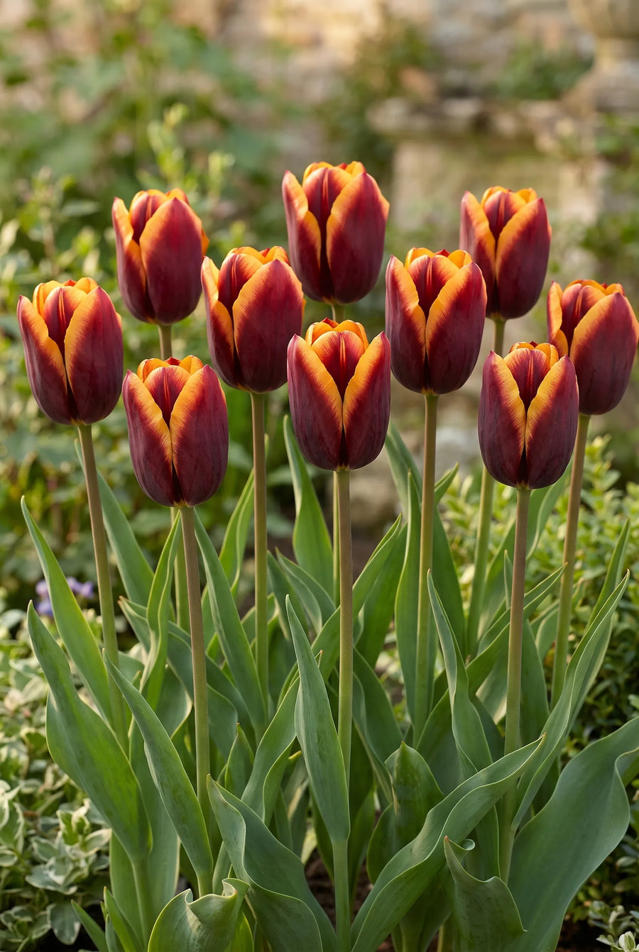 Tulipa Muvota — groep in de tuinborder