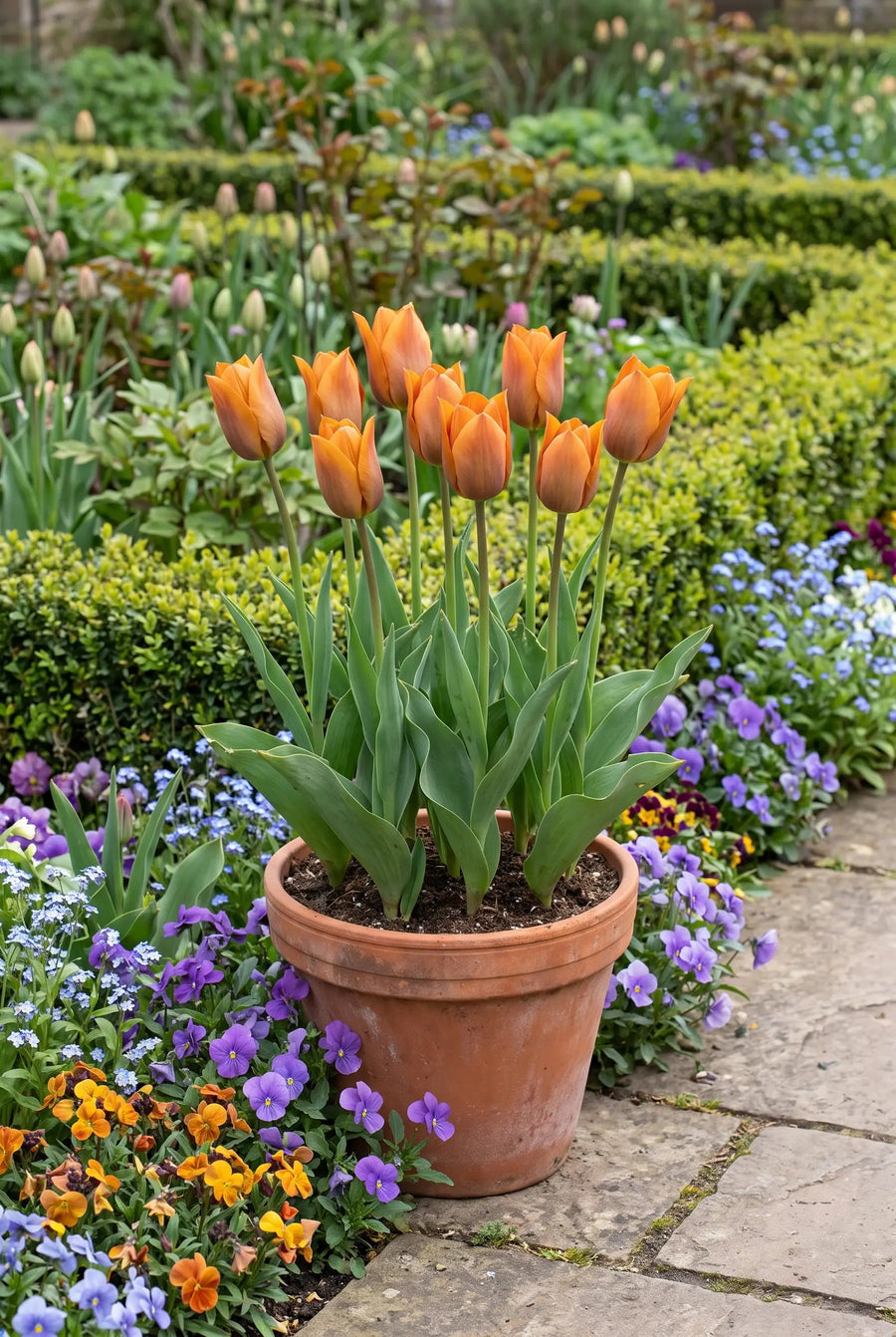 Tulipa Request — in pot op terras