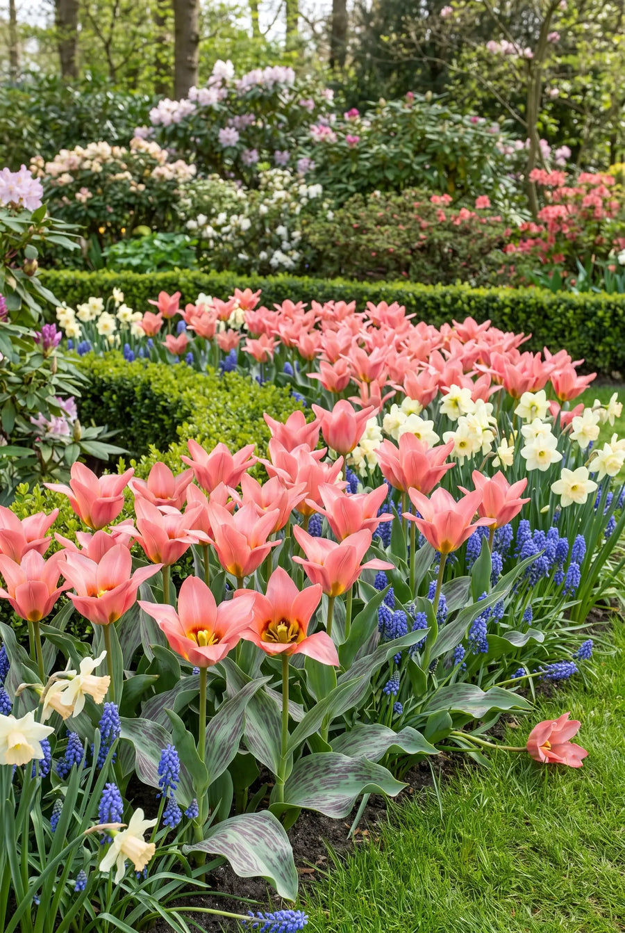 Tulipa Toronto — groep in de tuinborder