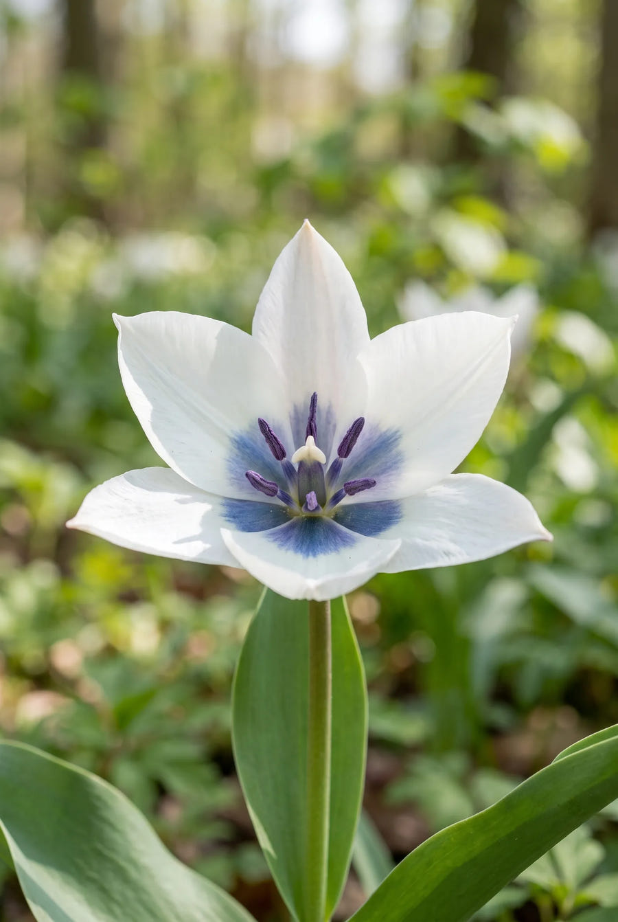 Tulipa Alba Coerulea — close-up van de bloem