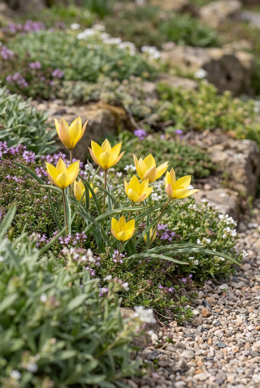 Tulipa Batalinii Bright Gem — in de tuin