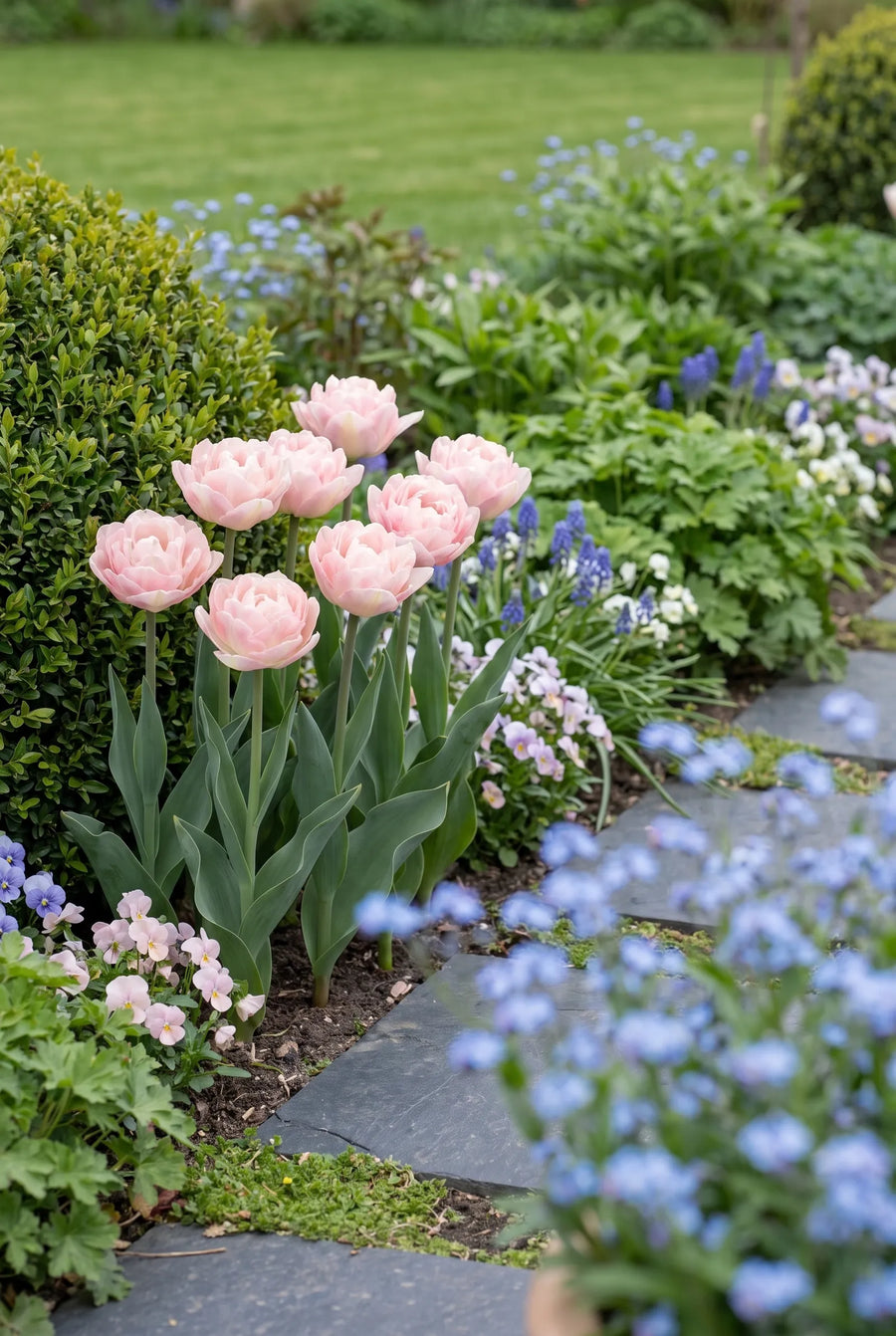 Tulipa Charming — in de border