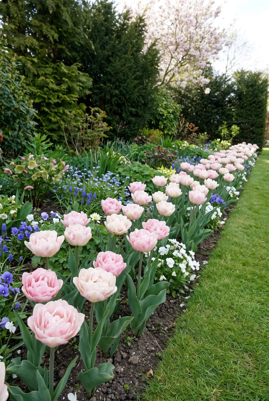 Tulipa Charming — groep in de tuinborder