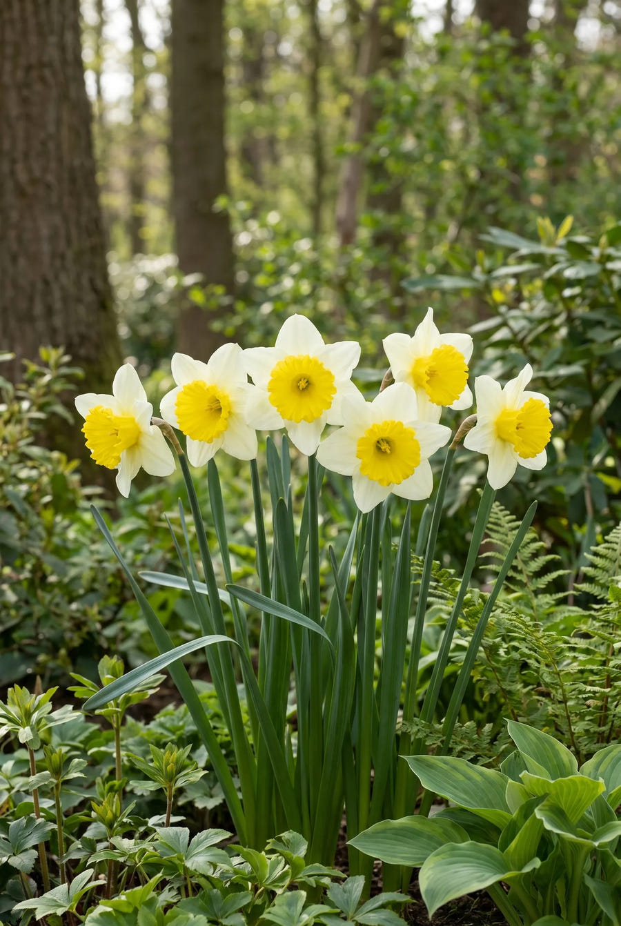 Narcissus Ice Follies — in de border
