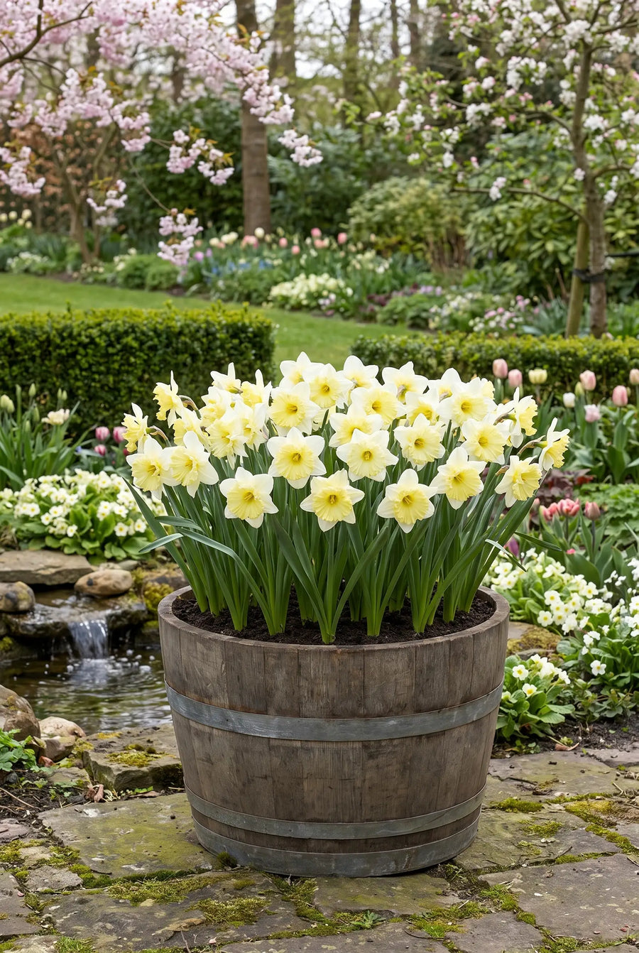 Narcissus Cassata — in pot op terras