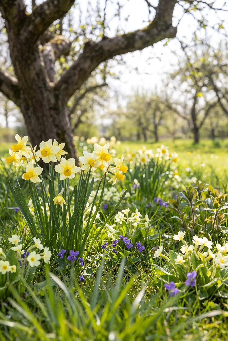 Narcissus Mother Duck — in de border