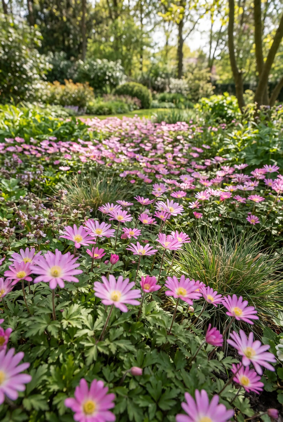 Anemone Pink Star — in de tuin