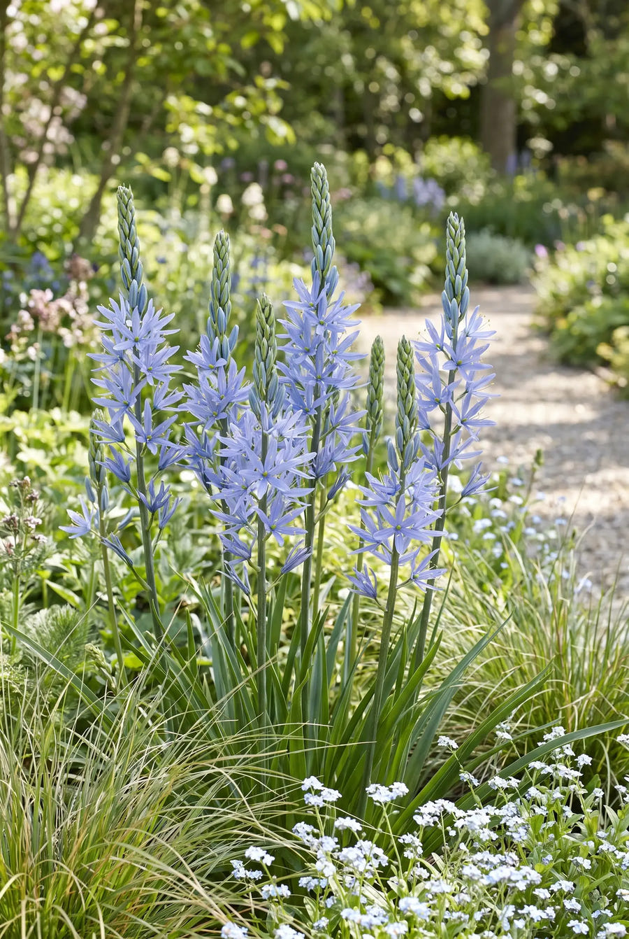 Camassia Leichtlinii Blue — in de border