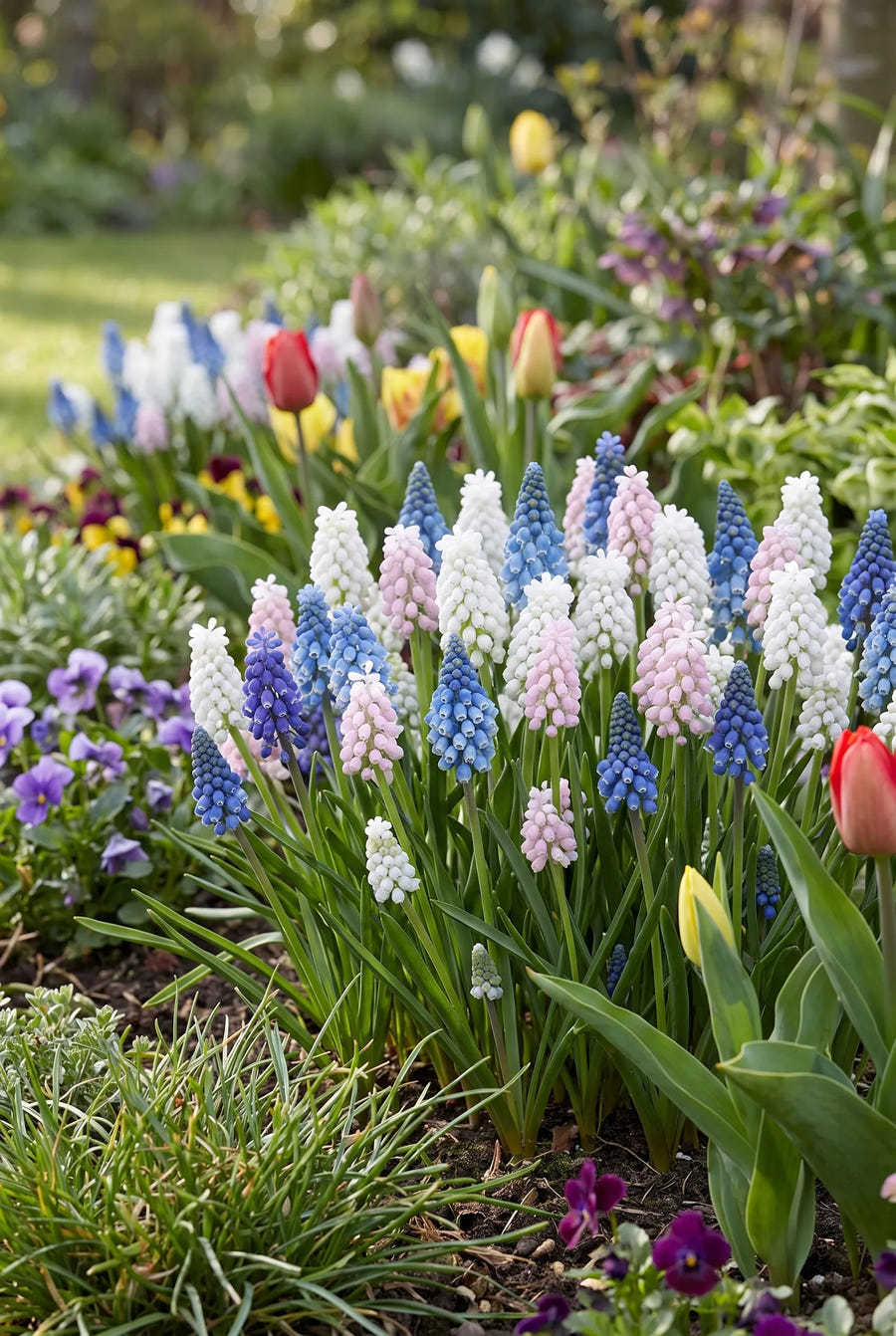 Muscari Mixed — in de border